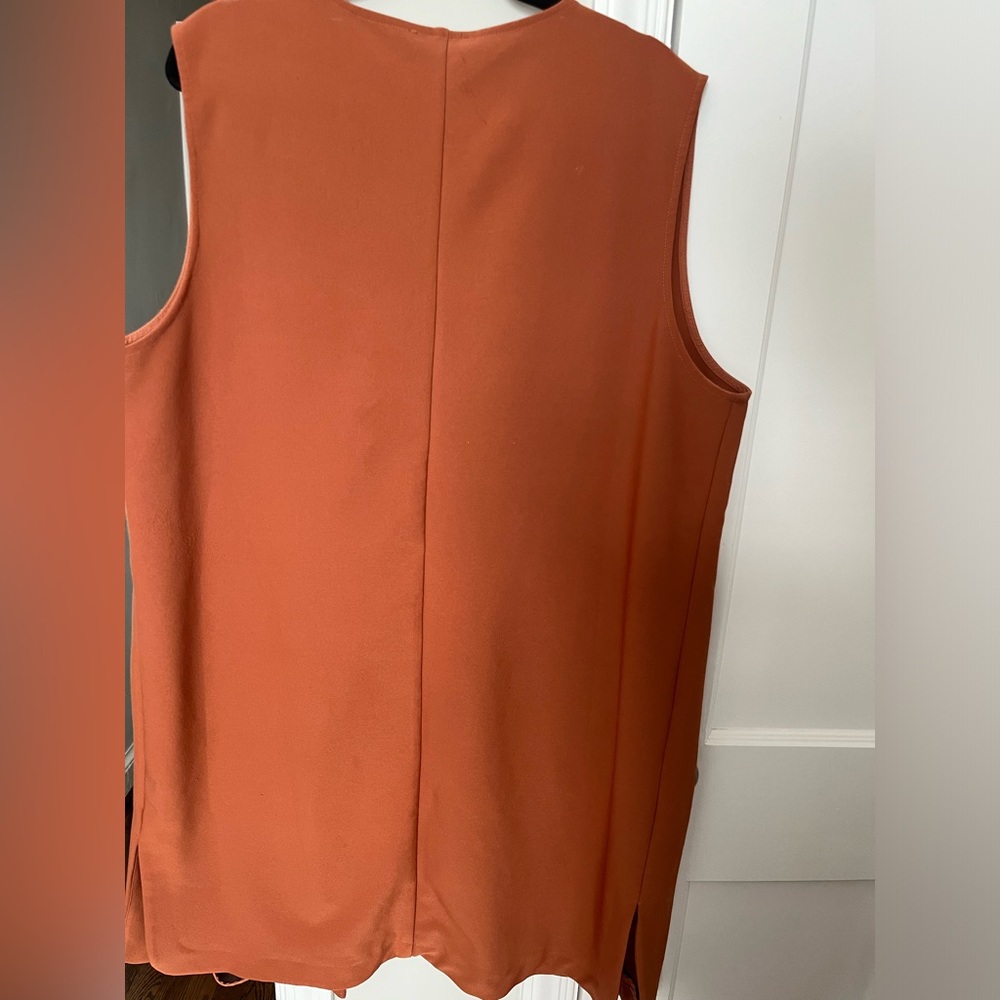 ASOS Clean Longline Sleeveless Jacket in Tobacco | US 14